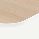 Imitación roble con perfil blanco